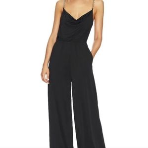 NWT Jason Wu Emmett Black Cowl Neck Jumpsuit, Black, Size S